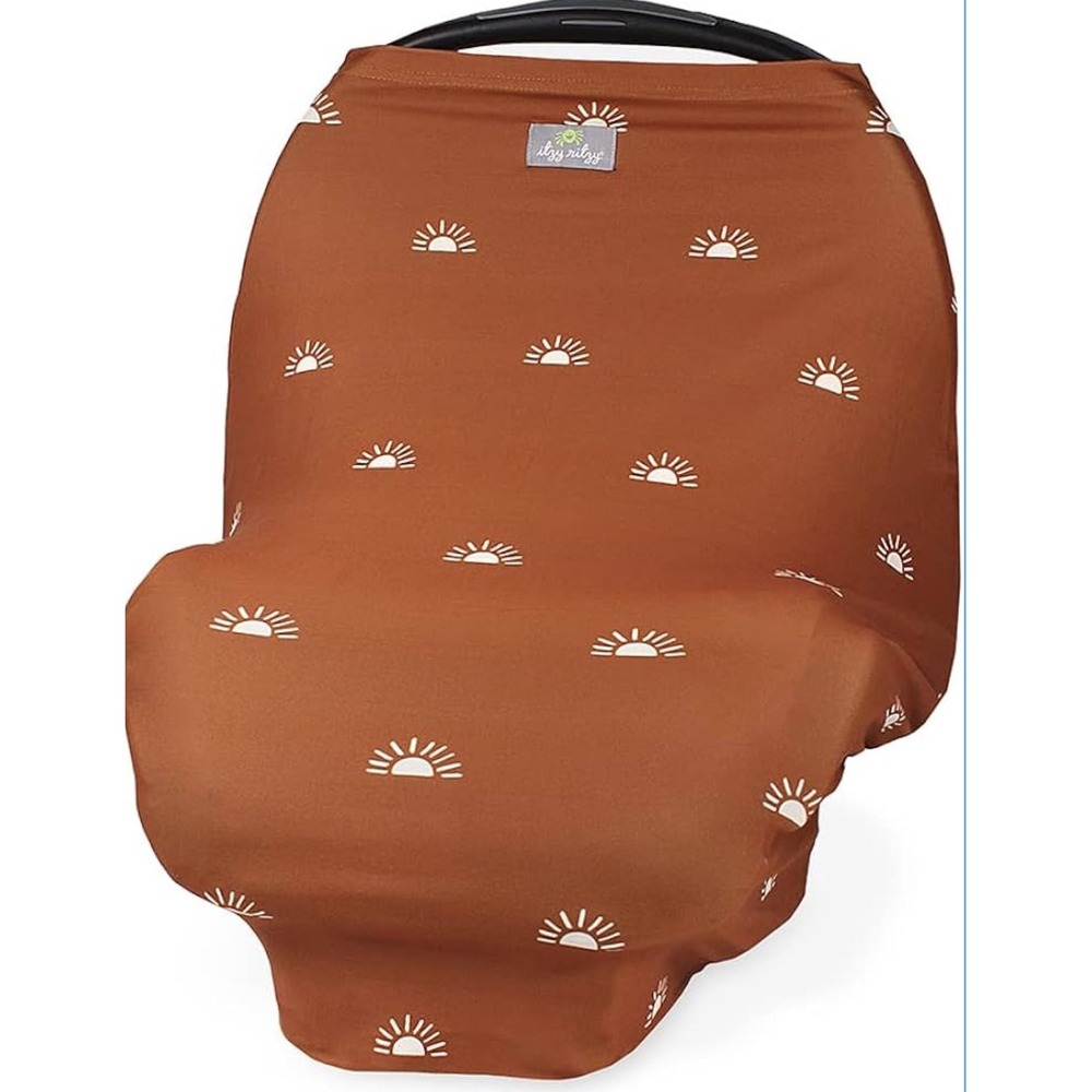 Itzy Ritzy 4in1 Multi Use Nursing Cover Car Seat Canopy Shopping Cart Sun Print